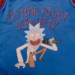 Ripple Junction Ricky and Morty Adult Swim Graphic Tank Top/Muscle Shirt Size S